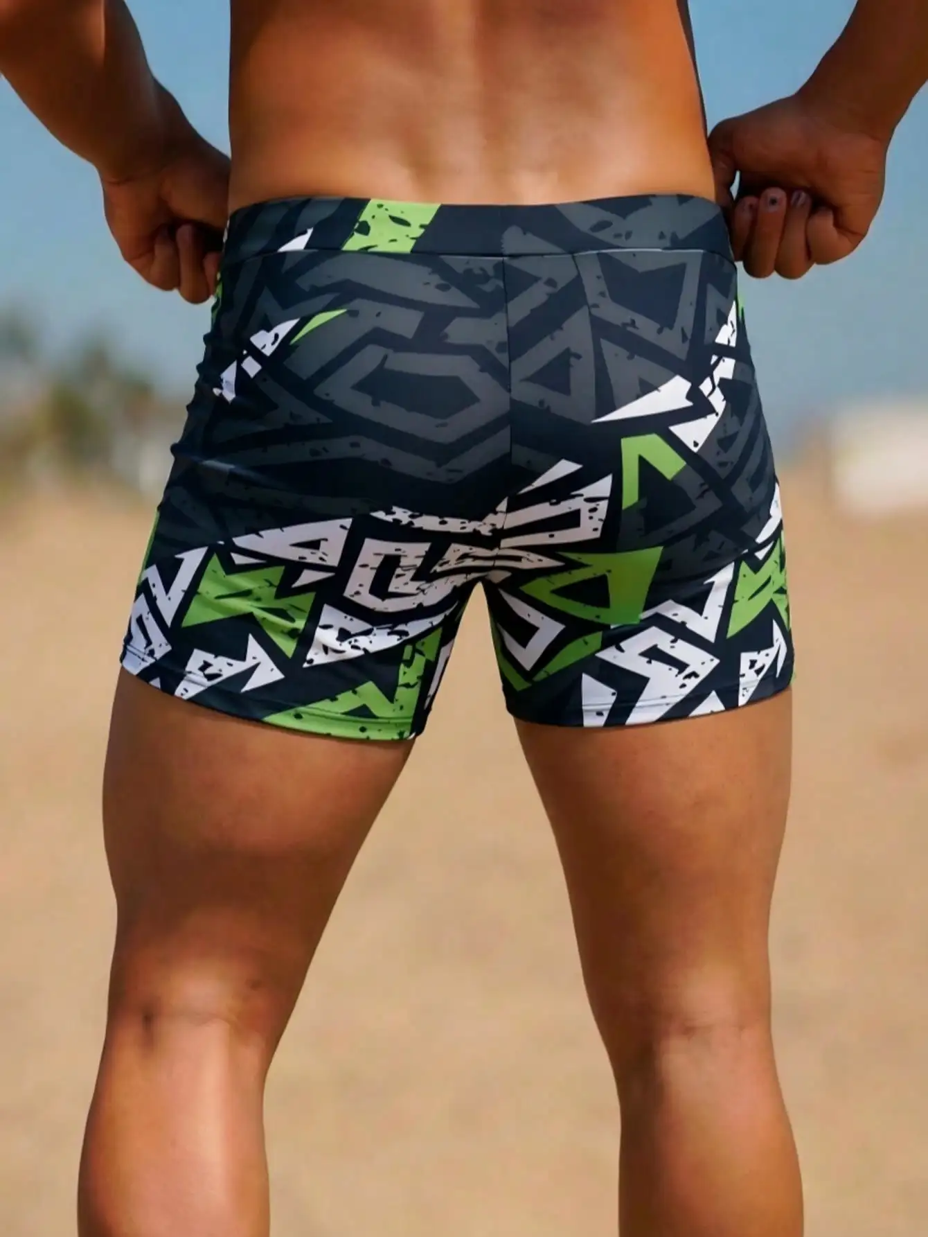 Men's Fashion Printed Pattern  - Bamboo Fiber Trunk ulasan dan harga
