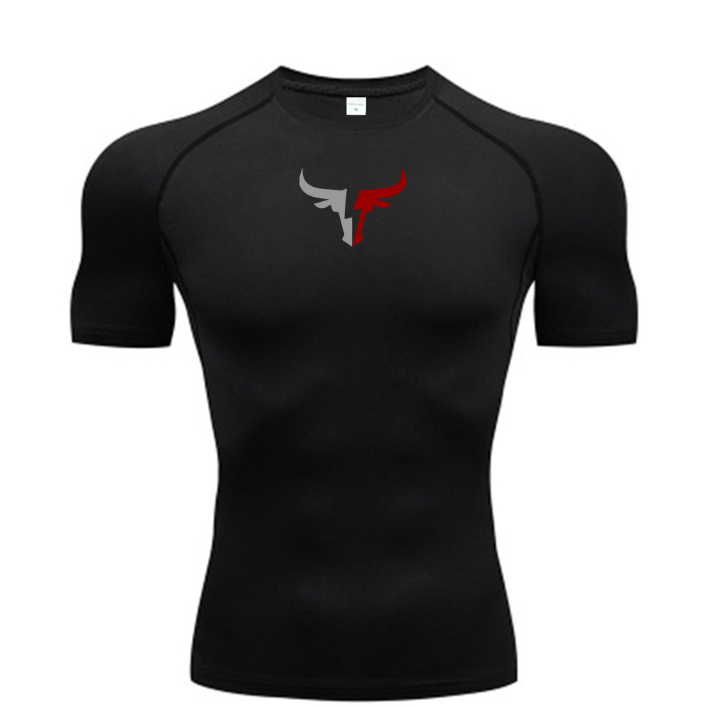 Men's bull head compression T- - T Shirt Tight Fit ulasan dan harga