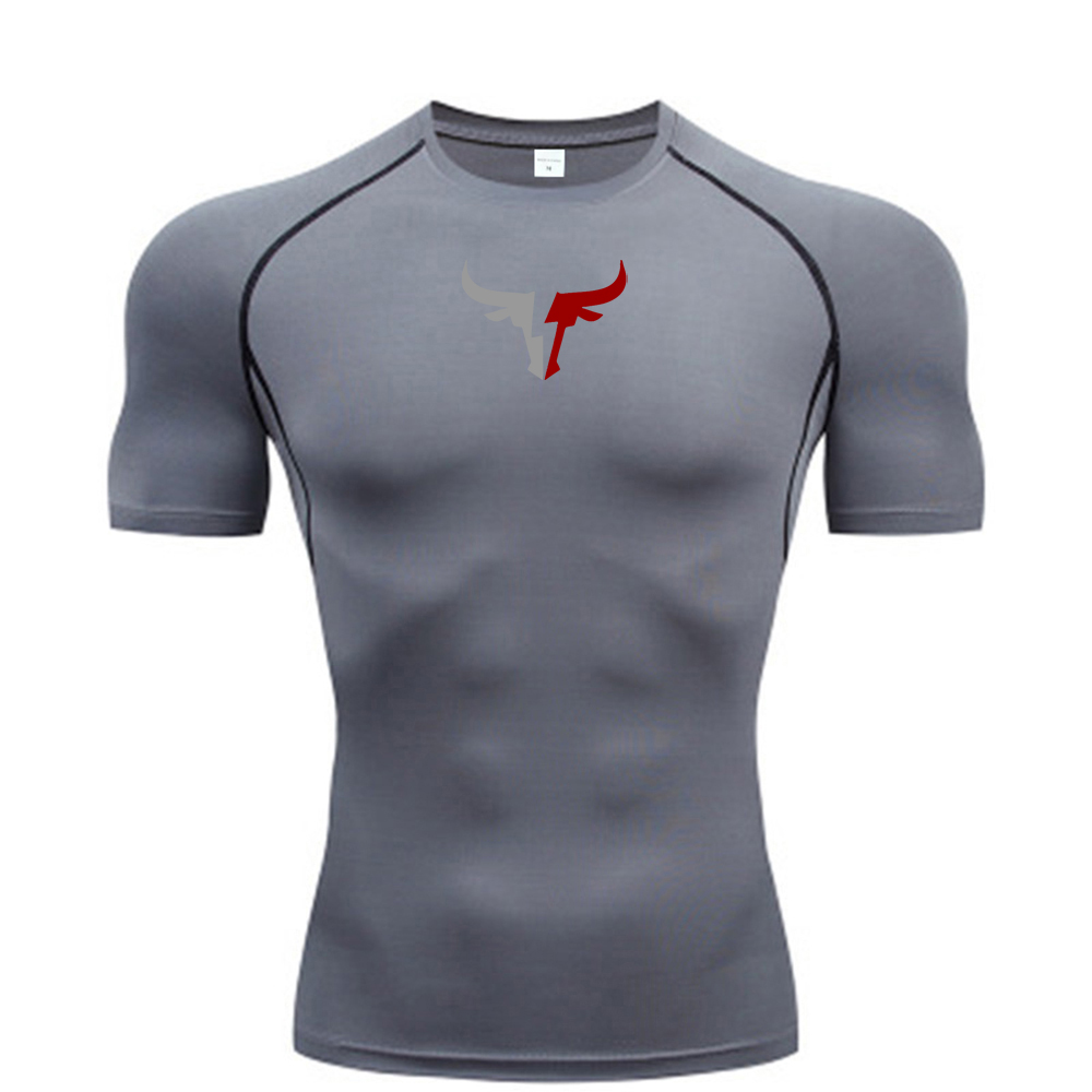 Men's bull head compression T- - T Shirt Tight Fit ulasan dan harga