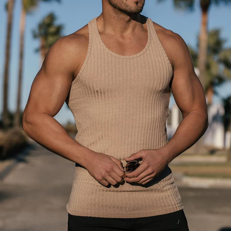 2024 Summer new men V-neck Ves - Undershirt Crew Neck ulasan dan harga