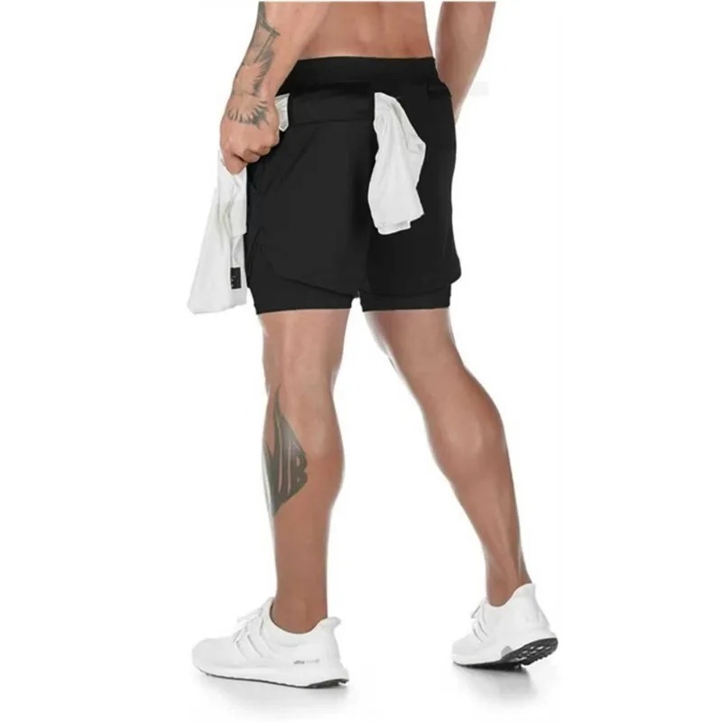 Rimel Print 2in1 Running Worko - Compression Shorts Athletes ulasan dan harga