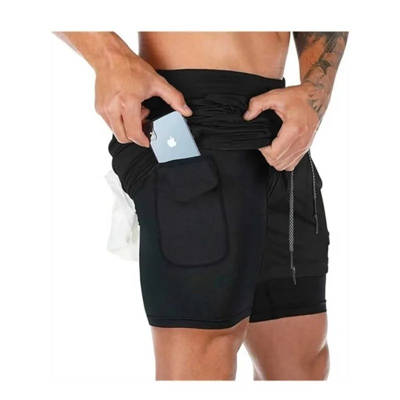 Rimel Print 2in1 Running Worko - Compression Shorts Athletes ulasan dan harga