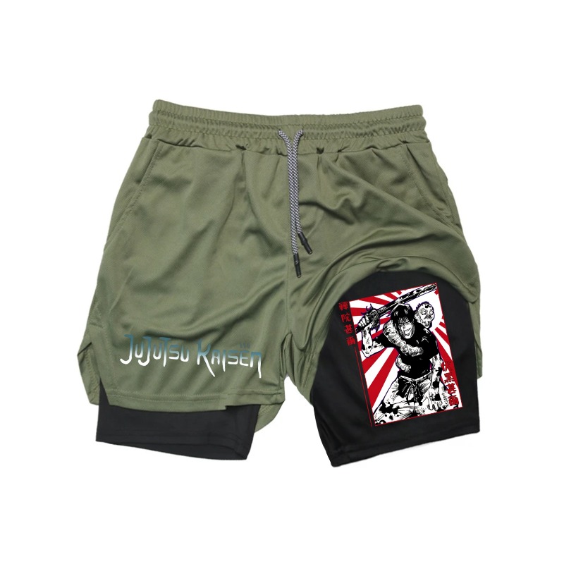 Rimel Print 2in1 Running Worko - Compression Shorts Athletes ulasan dan harga