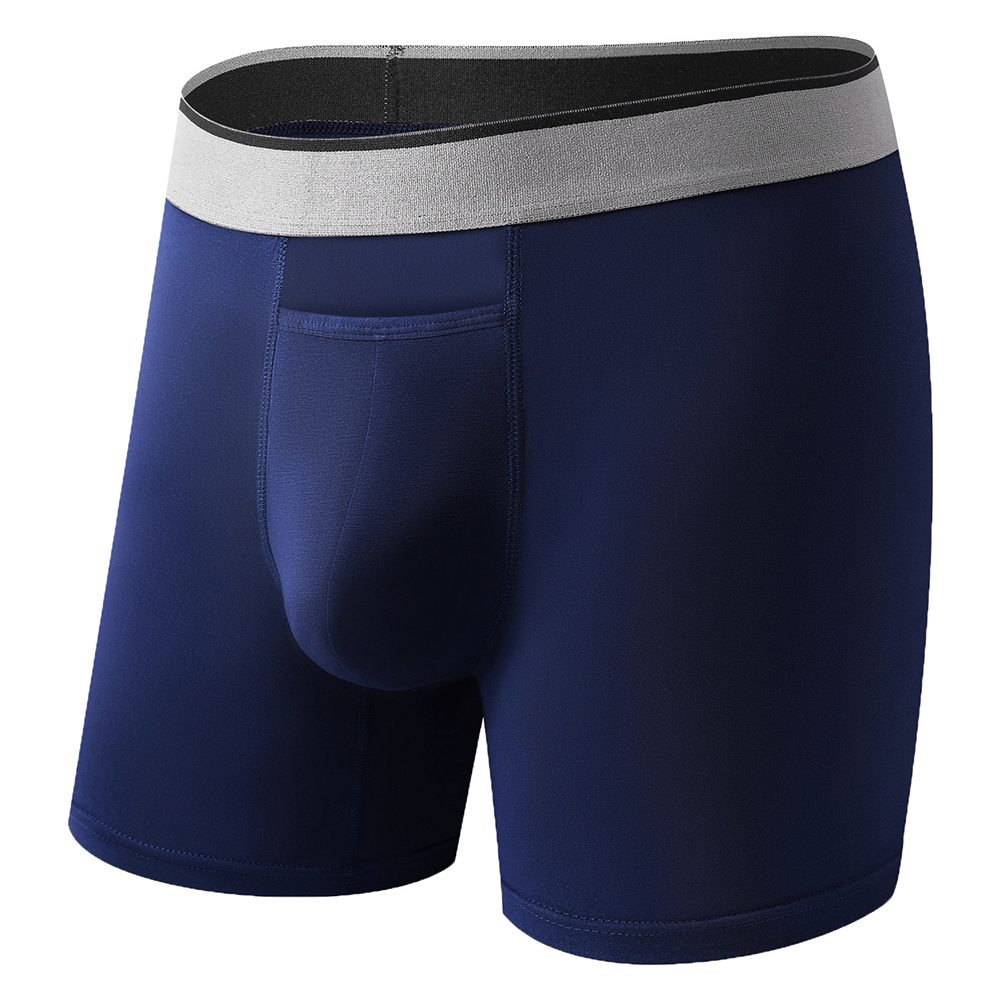1pc Men Long Leg Shorts Soft U - Bamboo Fiber Trunk ulasan dan harga