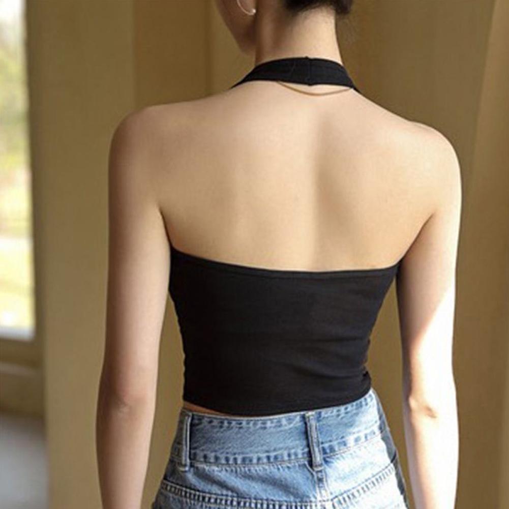 Halter Top Gym Vest Woman Back - Suspender Tank Top ulasan dan harga