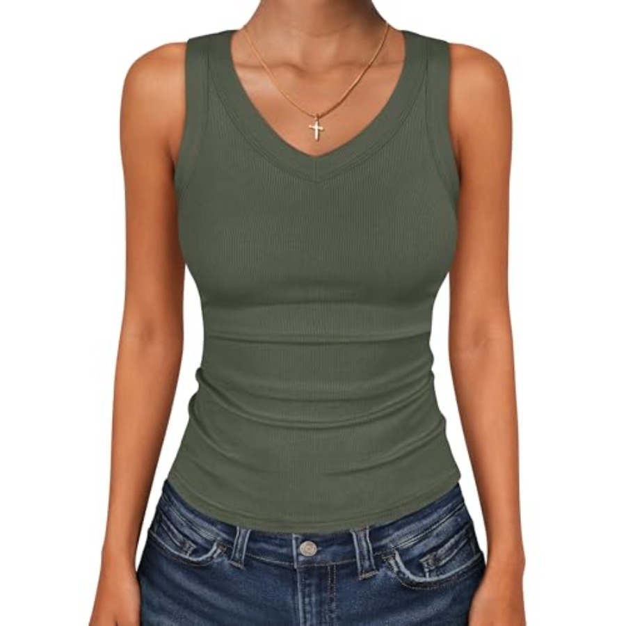 ANRABESS Tank Tops for Women V - Tank Top Ribbed ulasan dan harga
