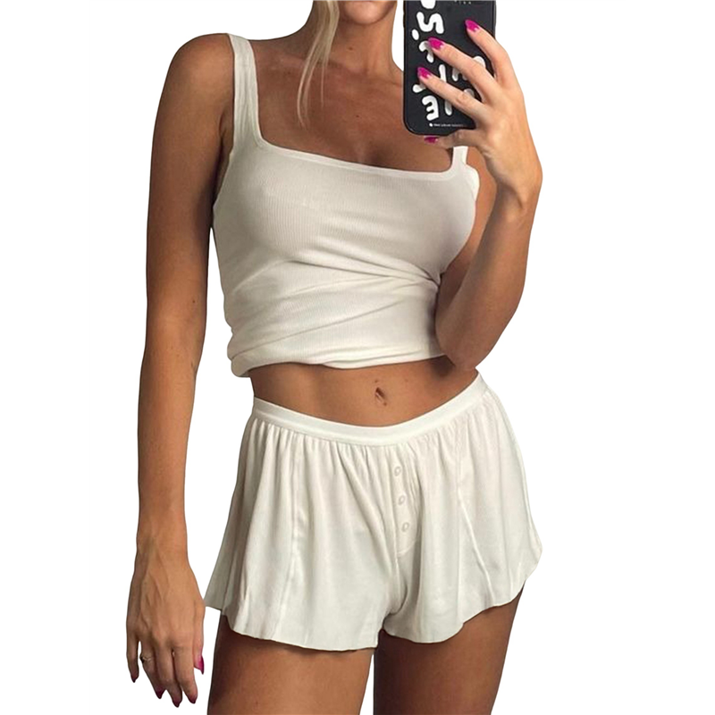 FX-Women Summer Lounge Set Rib - Tank Top Ribbed ulasan dan harga