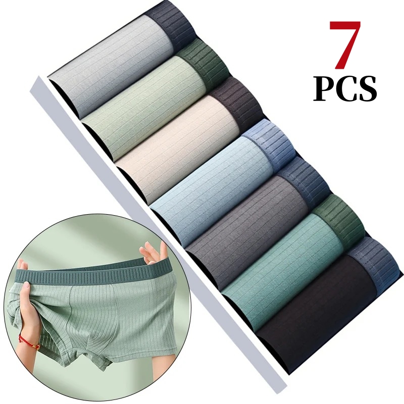 7Pcs/Lot Men's Cotton Underwea - Boxer Brief Pack Cotton ulasan dan harga