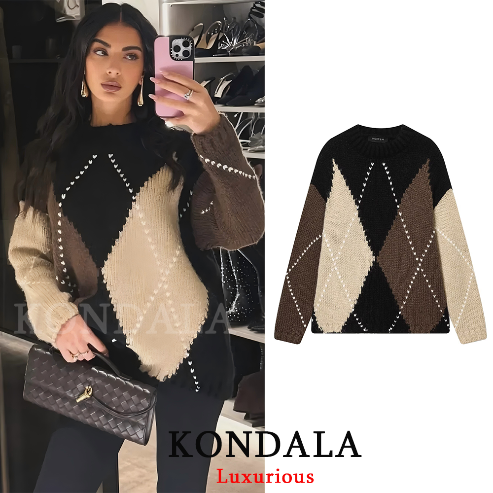 KONDALA Vintage Plaid Knit Swe - Thermal Long John ulasan dan harga