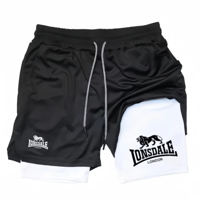 2in1 Running Shorts for Men Gy - Compression Shorts Athletes ulasan dan harga