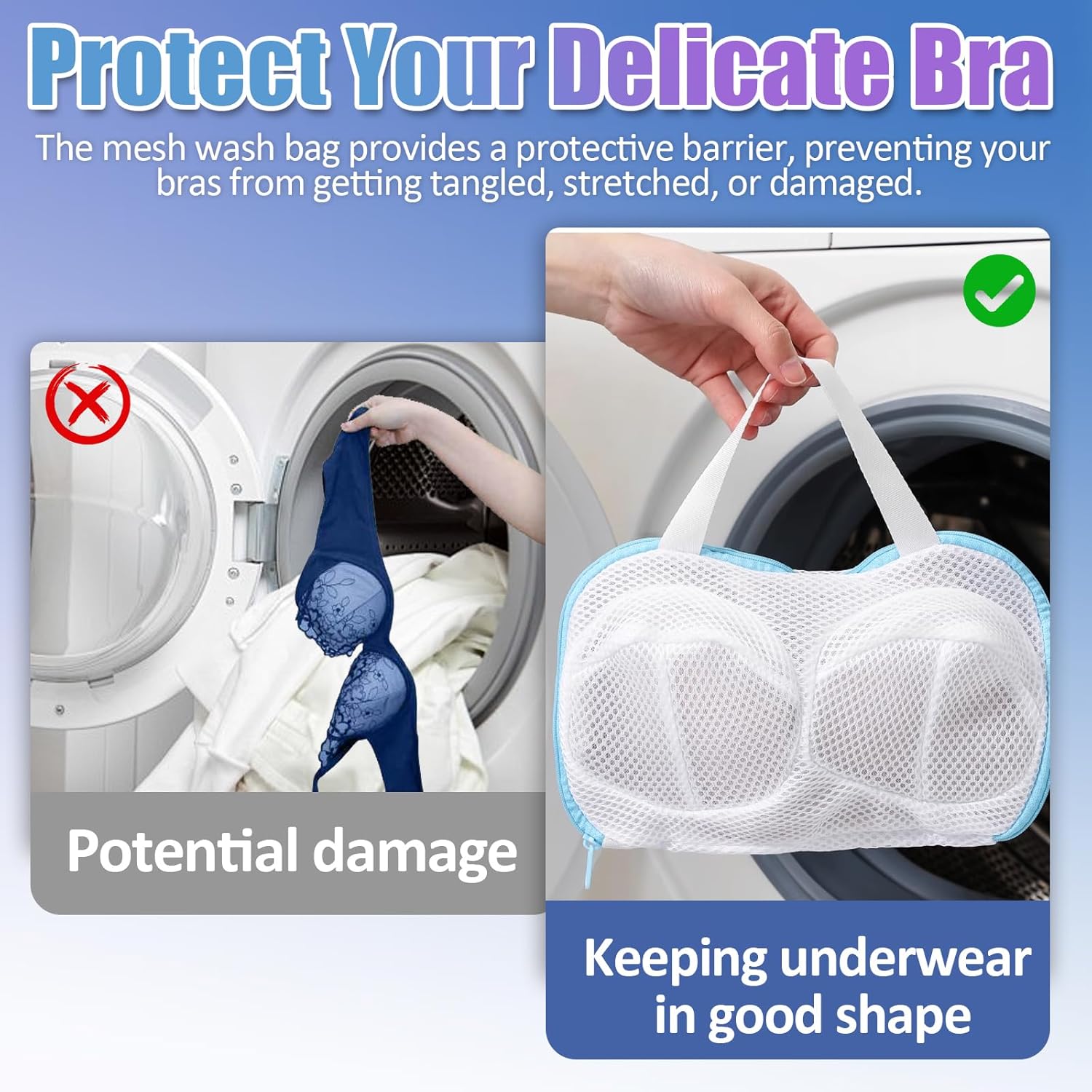 2-Pack Bra Wash Bags- Non-Defo - Multi Pack Underwear ulasan dan harga