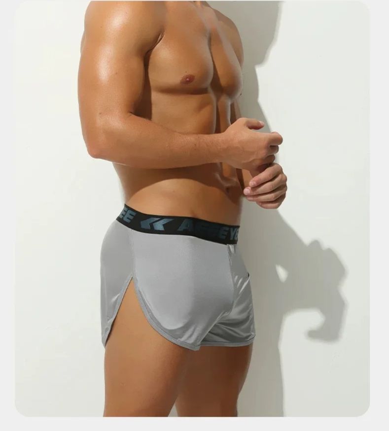 Men's Solid Color Underwear bo - Mesh Sport Boxer ulasan dan harga