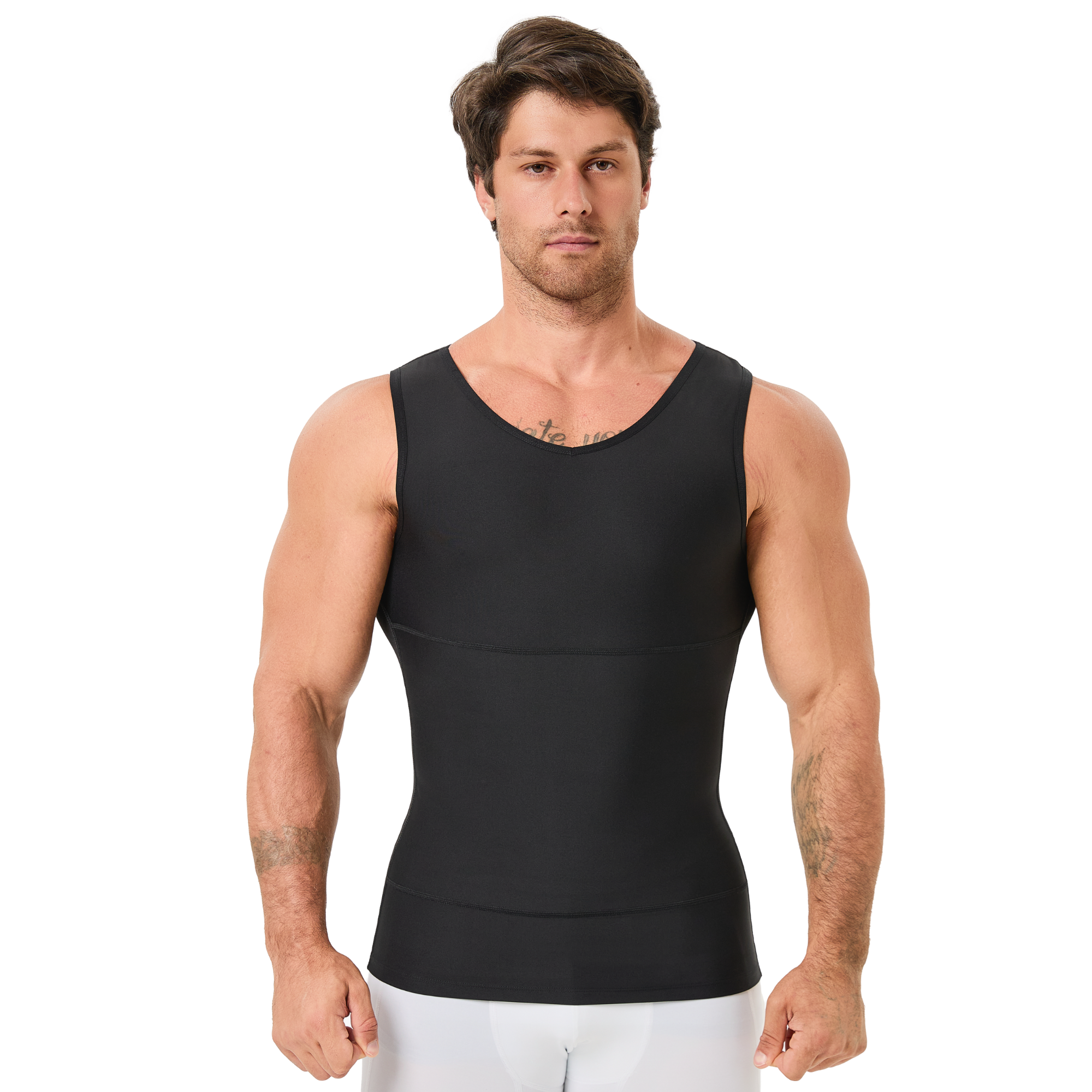Men's V Neck Compression Shape - Undershirt Crew Neck ulasan dan harga