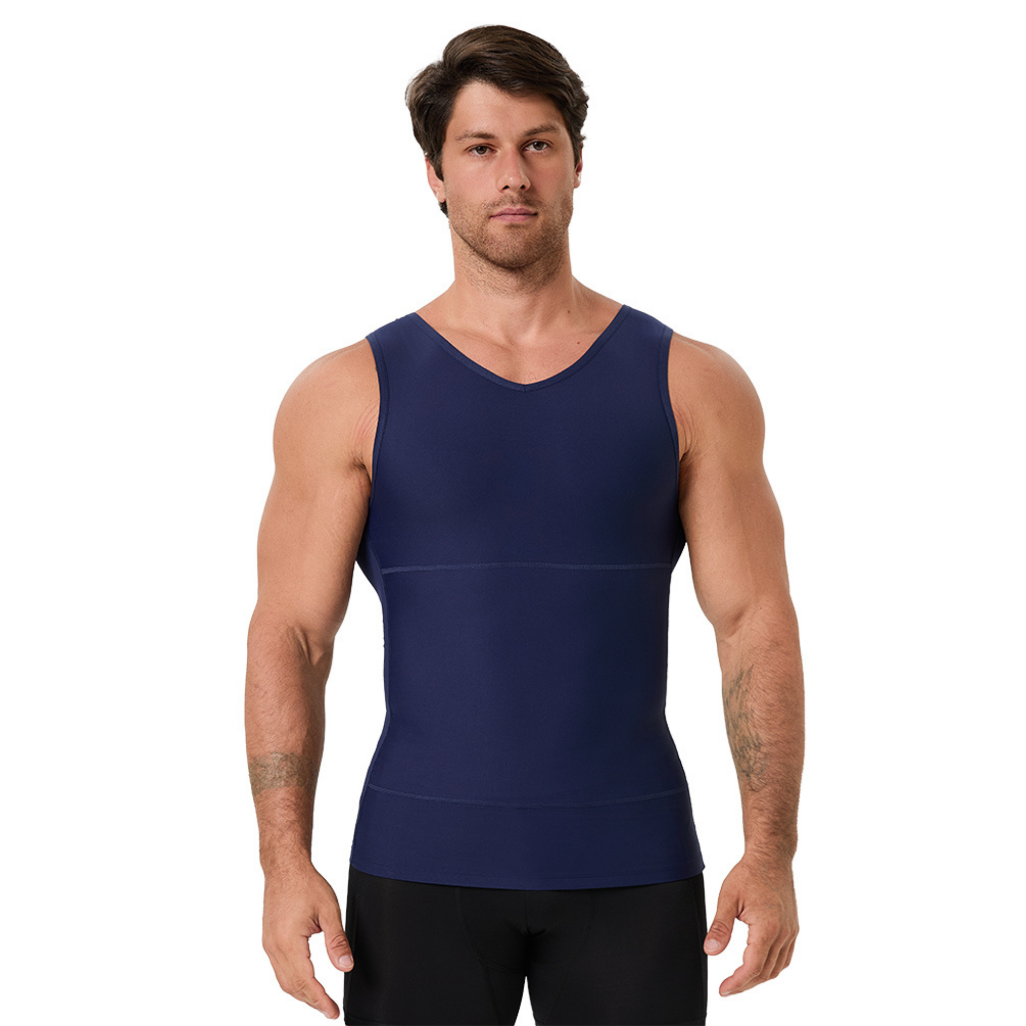 Men's V Neck Compression Shape - Undershirt Crew Neck ulasan dan harga
