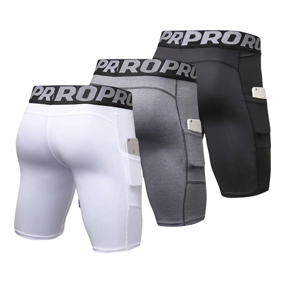 Mens Gym Shorts with Pockets W - Compression Shorts Athletes ulasan dan harga