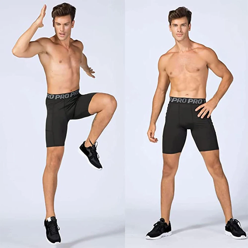 Mens Gym Shorts with Pockets W - Compression Shorts Athletes ulasan dan harga