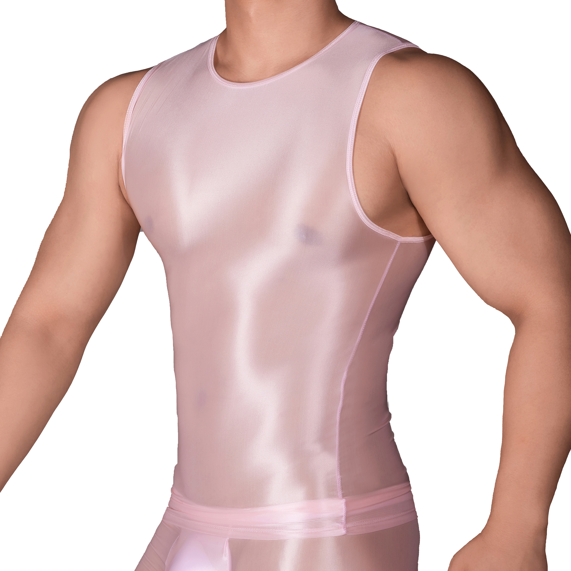 Solid Color Men's Slim Smooth  - Sleeveless Undershirt ulasan dan harga