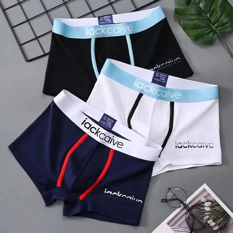 3Pcs Male Panties Cotton Men's - Boxer Brief Pack Cotton ulasan dan harga
