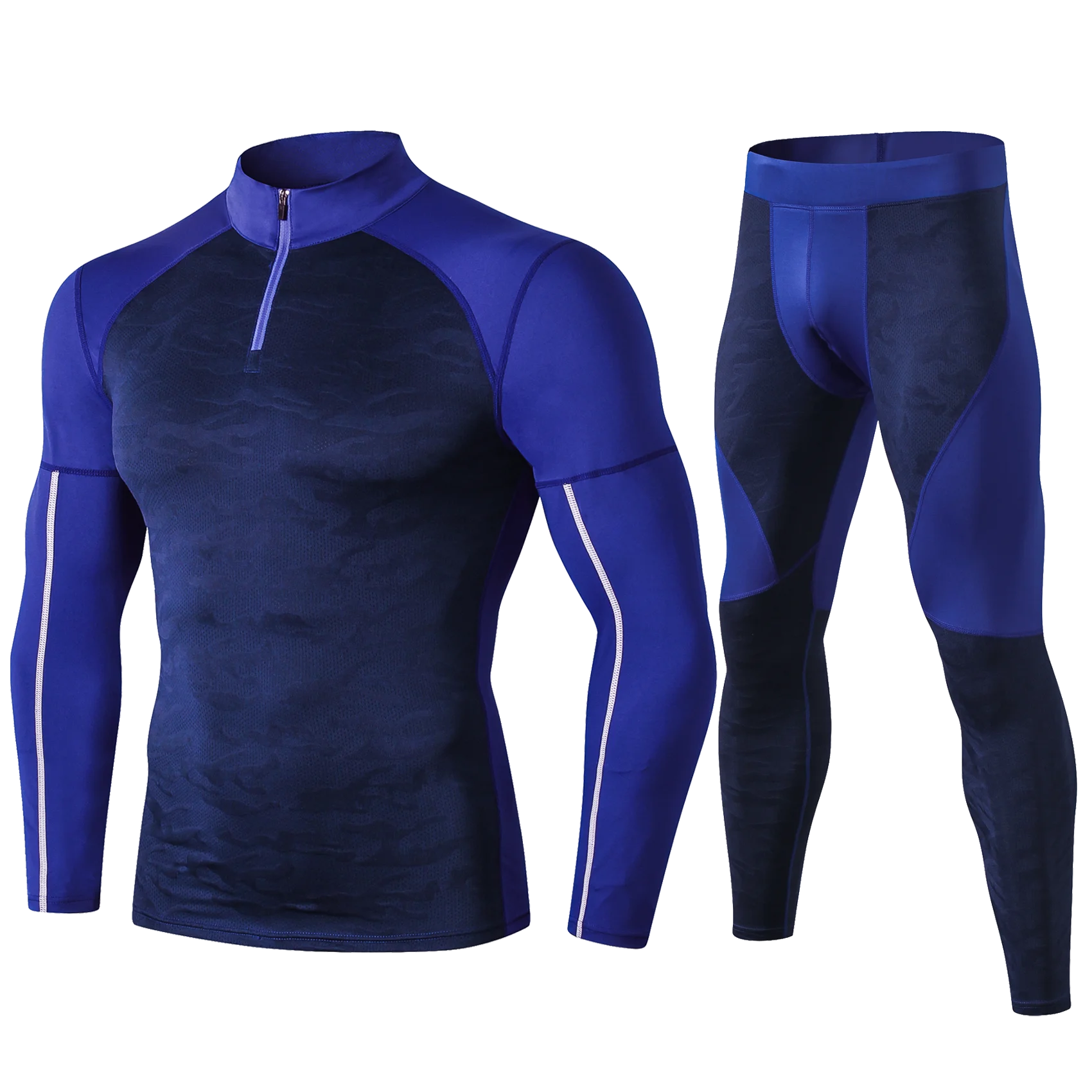 Mens Running Set Compression T - Compression Long Pant ulasan dan harga