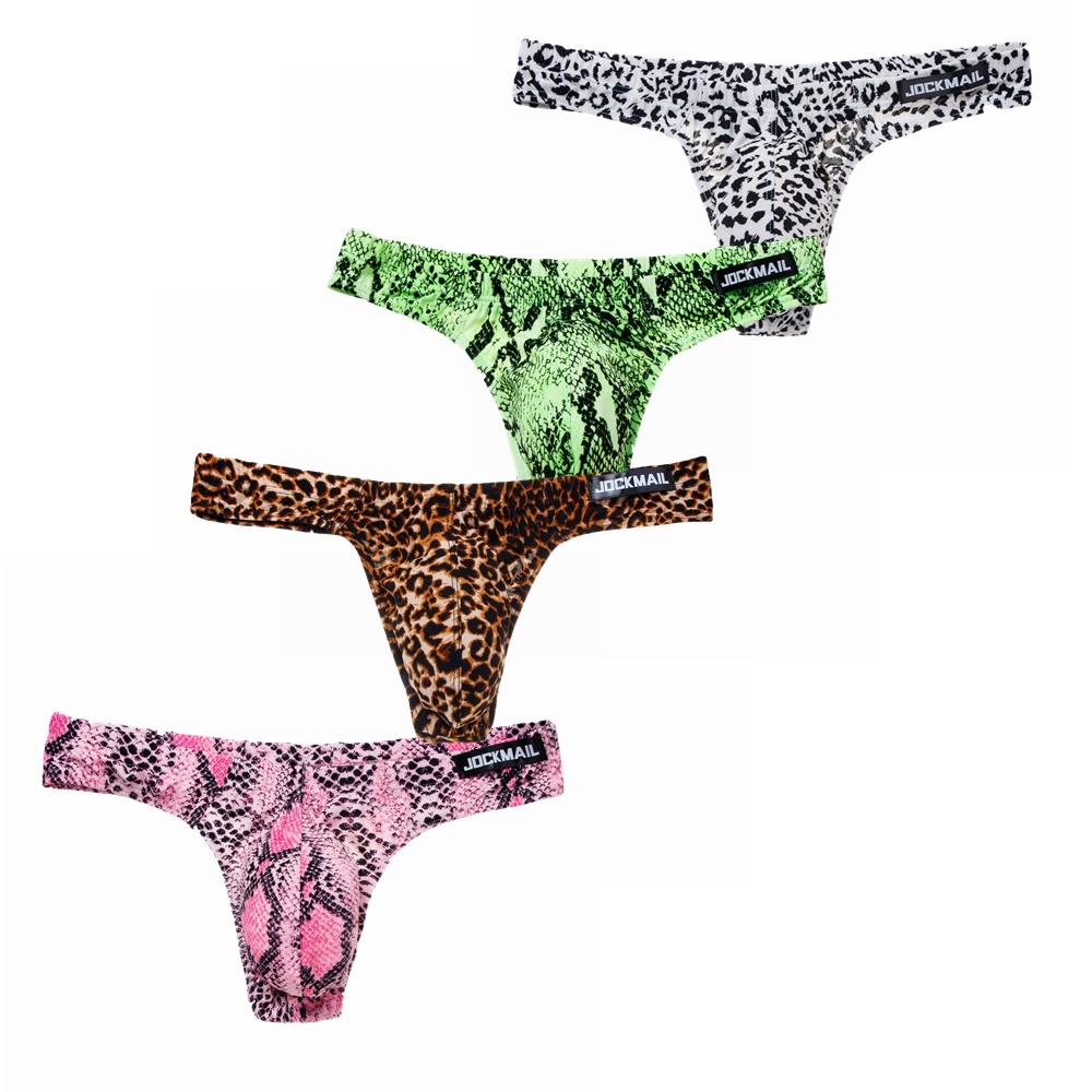 4PCS/Lot Leopard Sexy Men Biki - Multi Pack Underwear ulasan dan harga