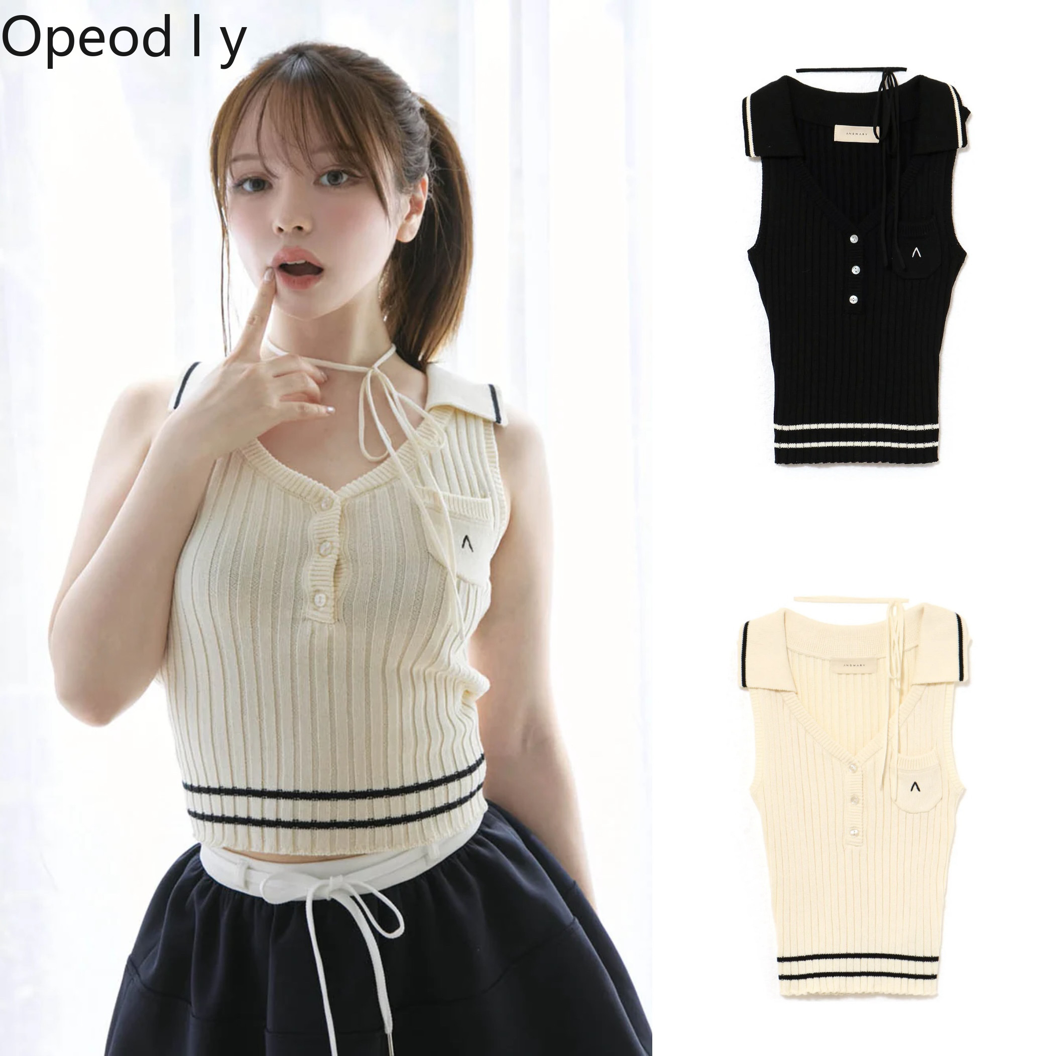 Japanese Sweet Lapel Twist V-n - Suspender Tank Top ulasan dan harga