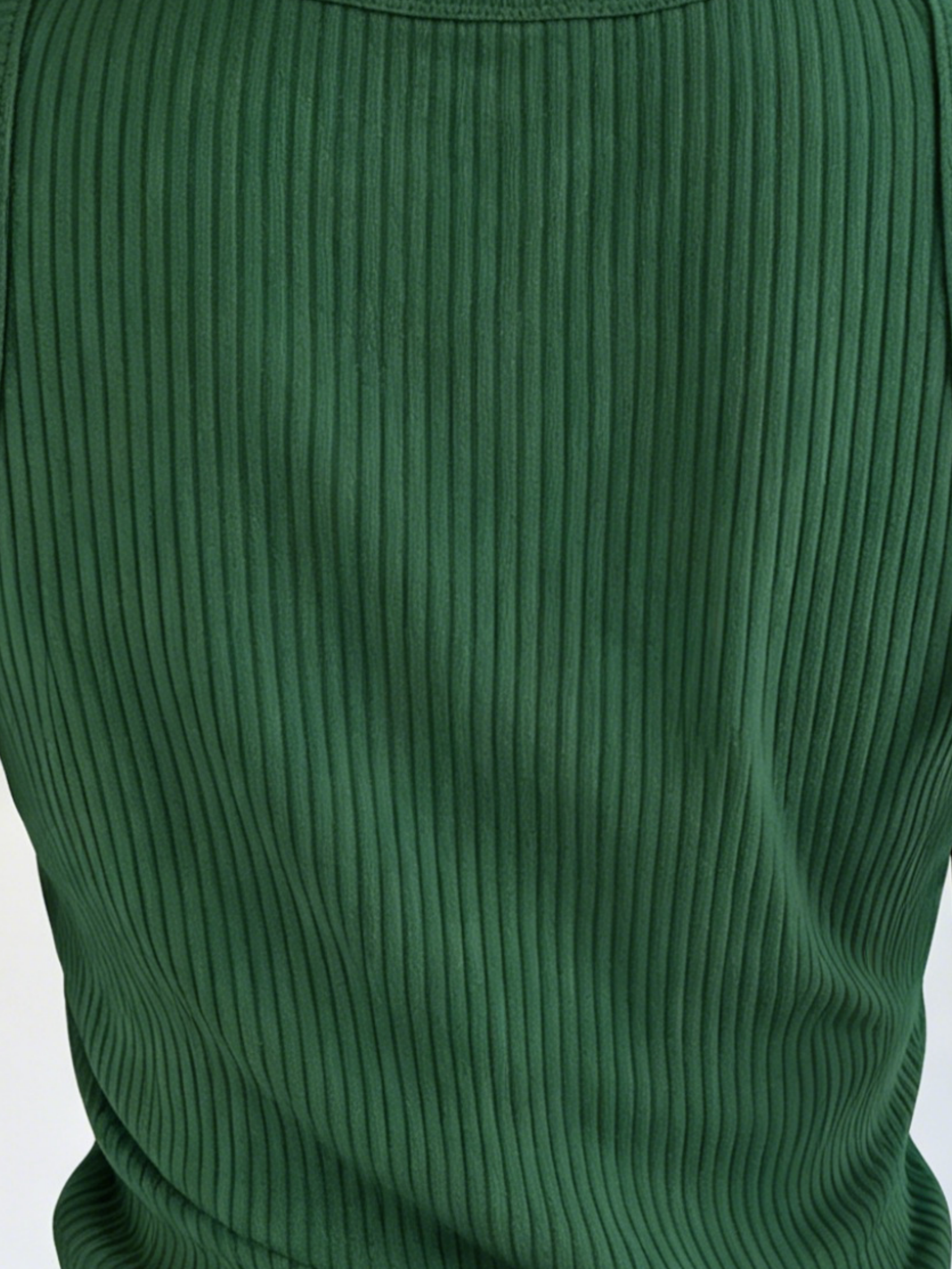 Plus Size Women Green Ribbed K - Tank Top Ribbed ulasan dan harga