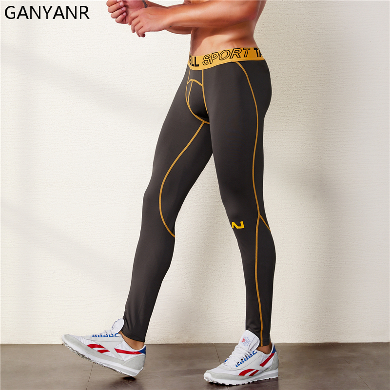 GANYANR Running Tights Men Spo - Compression Long Pant ulasan dan harga