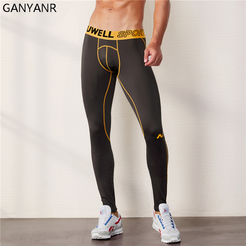 GANYANR Running Tights Men Spo - Compression Long Pant ulasan dan harga