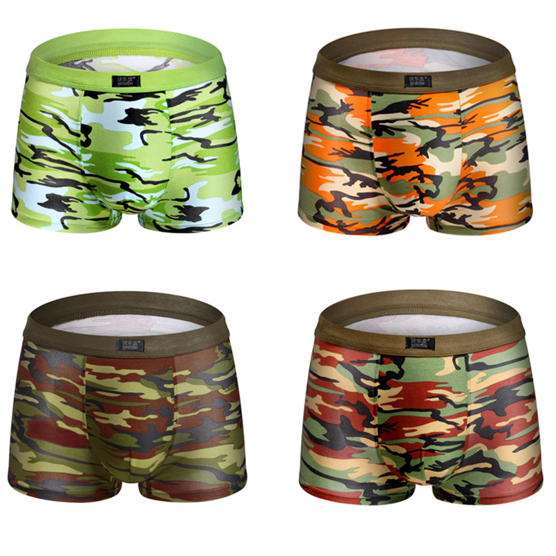 4pcs/lot Camouflage Boxer Men  - Multi Pack Underwear ulasan dan harga