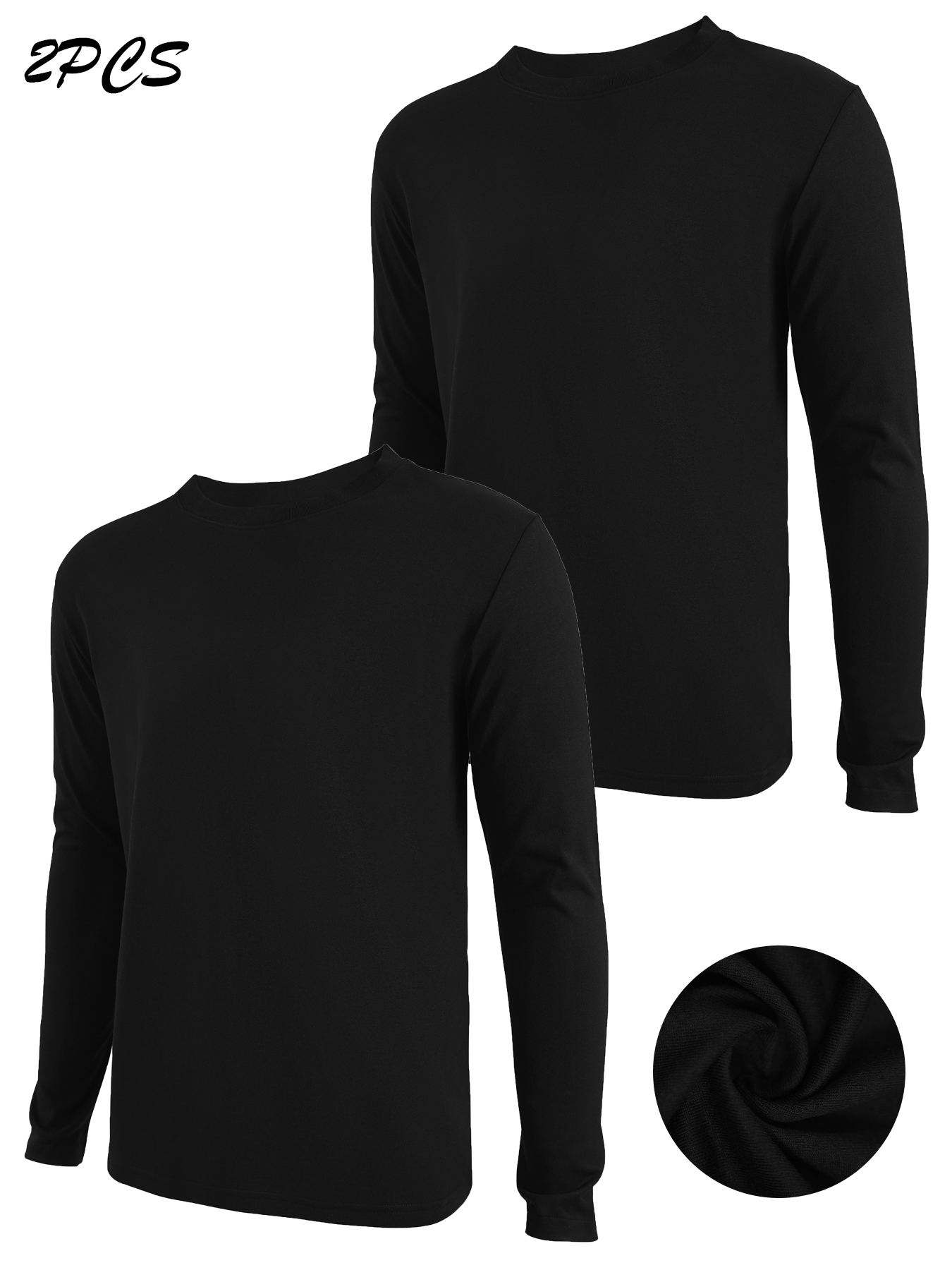 2-Pack Men's Thermal Long Slee - Undershirt Crew Neck ulasan dan harga