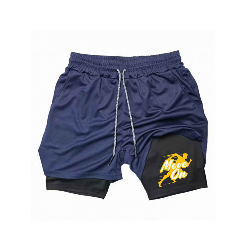 Summer Breathable Two-in-one D - Compression Shorts Athletes ulasan dan harga