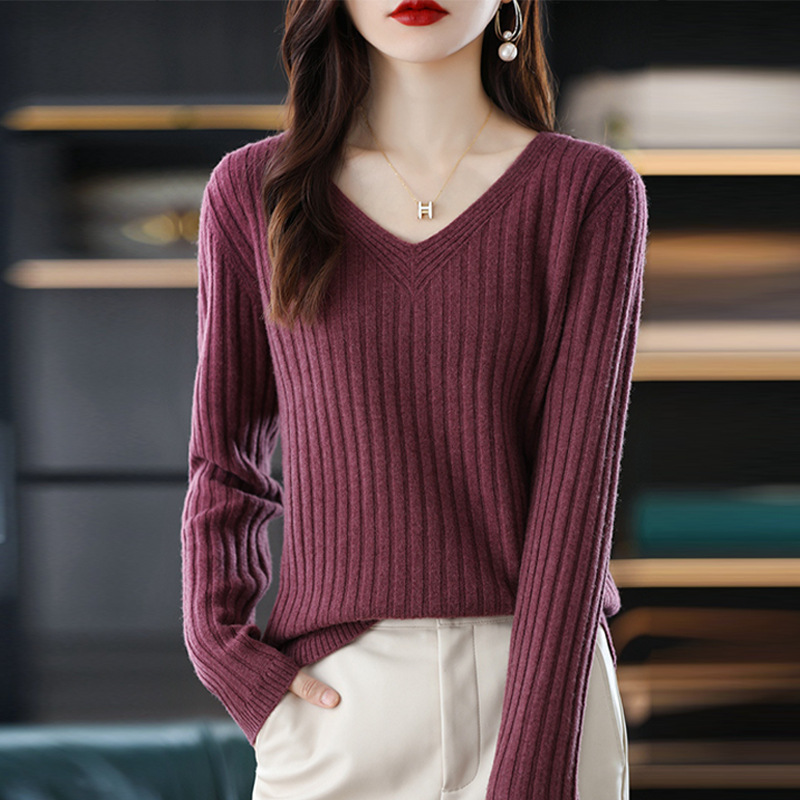 New Solid Color V Neck Knitted - Thermal Long John ulasan dan harga