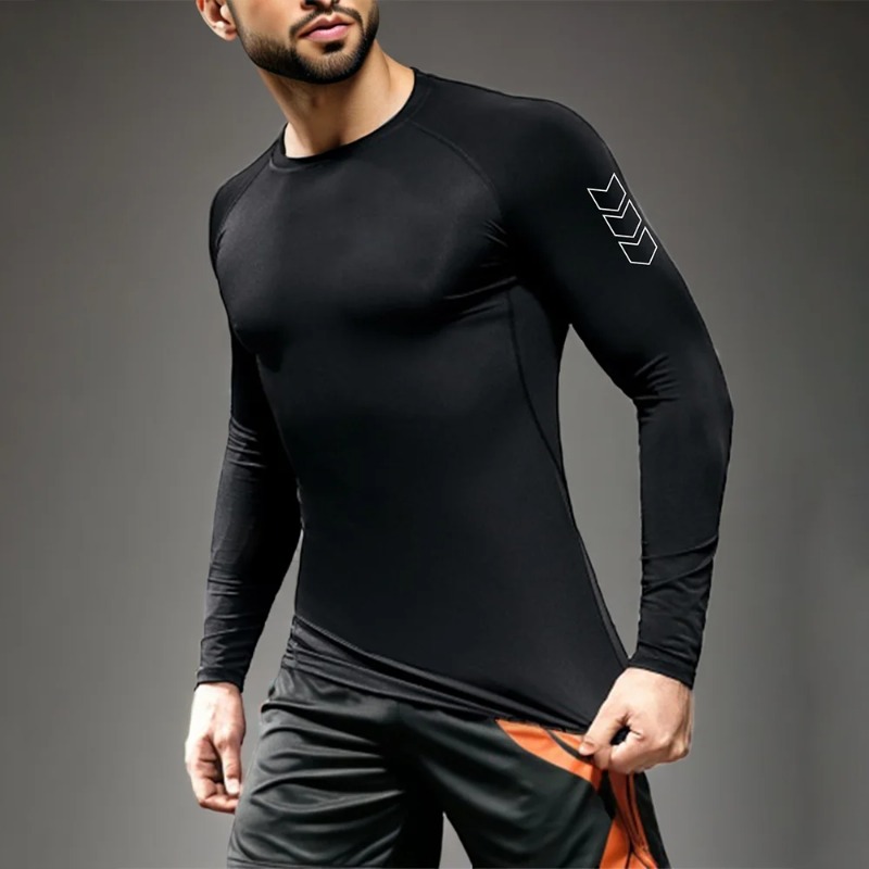 Men Compression Long Sleeve Sh - Base Layer Top ulasan dan harga